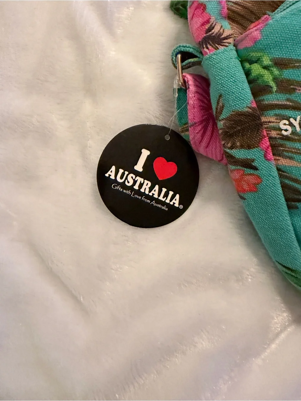 Australia Floral Crossbody Bag - Turquoise & Pink - Picture 5 of 5